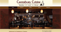 Desktop Screenshot of canterburycuisine.com