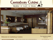Tablet Screenshot of canterburycuisine.com